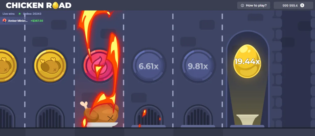 Chicken Road Demo-Spiel